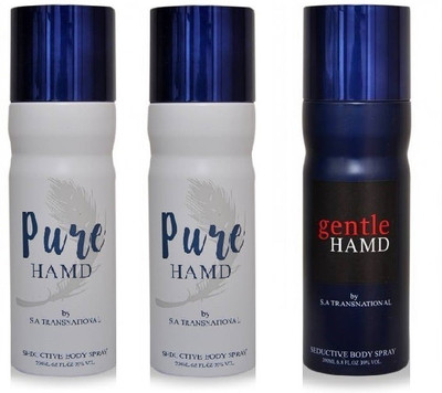 

HAMD GENTLE & PURE Body Spray - For Men & Women(600 ml, Pack of 3)