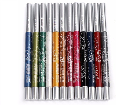 

AGE CARE 12 Colors Set Waterproof Eyeliner Lipliner Pen Makeup Set 12 g(MULTICOLOR)