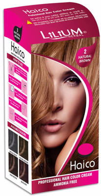 

Lilium Herbal Haico Professional Natural Brown Hair Color Cream Hair Color(Natural Brown)
