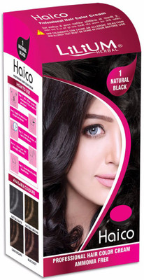 

Lilium Herbal Haico Professional Natural Black Hair Color Cream Hair Color(Natural Black)