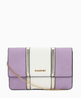 Sugarush Sling Bag(White, Purple), Purple;white