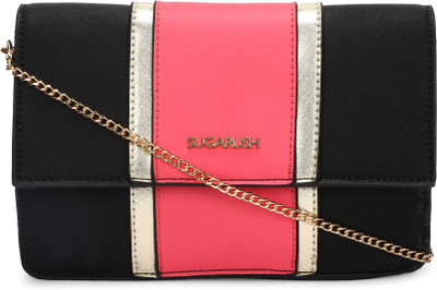 

Sugarush Sling Bag(Black, Pink)