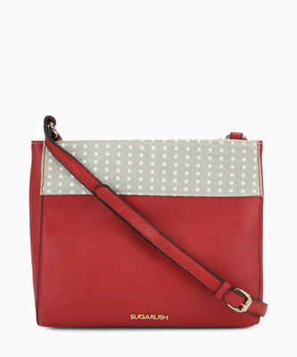 

Sugarush Sling Bag(Red, Grey), Grey;red