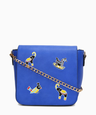 

Global Desi Sling Bag(Blue)