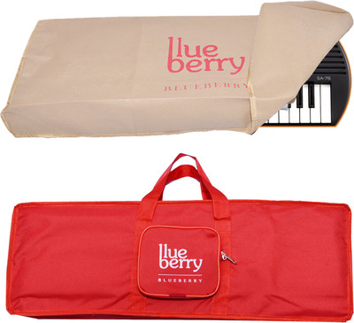 BLUEBERRY Dust Cover Bag Suitable for Casio SA 76 Keyboard with Red Keyboard Bag