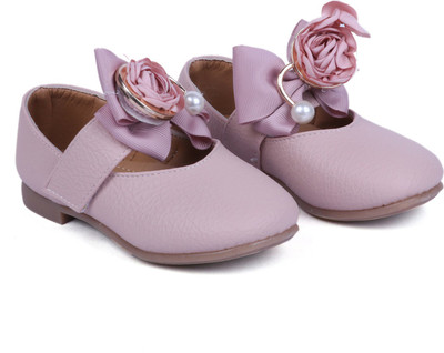 

FEETWELL Girls Velcro Moccasins(Pink