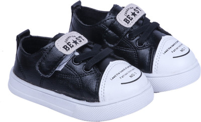 

FEETWELL Boys & Girls Velcro Sneakers(Black