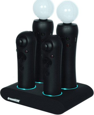 

DreamGEAR PS3 Move Quad Charger Motion Controller(Black, For PS4)