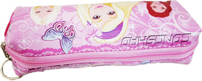 

FORE TREND Case Stationery Storage Pouch School Disney Princess Key Ring Pouch Cosmetic /Pen Pencil Art EVA Pencil Box(Set of 1, Multicolor)