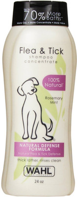 

Wahl Flea and Tick Rosemary Mint 100 % Natural Dog Shampoo(710 ml)