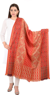 BAISA Pure Wool Printed Women Shawl(Red)