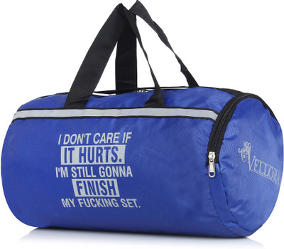 Vellora IDC SPORTS GYM BAG(Black, Kit Bag, Blue