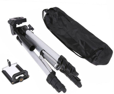 

Mezire 3110 Adjustable Head Aluminum Extendable Camera-Tripod With Bag Tripod (Silver, Supports Up to 1000 g) Tripod(Black, Silver, Supports Up to 1000 g)