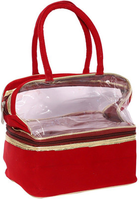 

RK Brands Velvet 2 Partition Portable Makeup Vanity Box(Maroon)