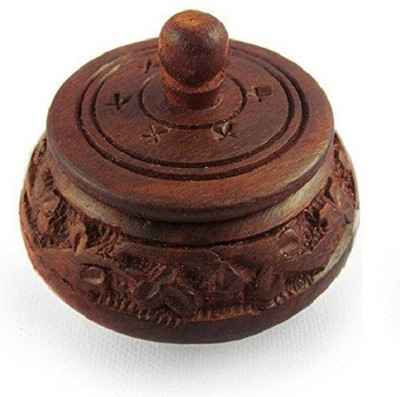 

Craftpoint wooden handmade sindoor box Multi Purpose Vanity Box(Brown)