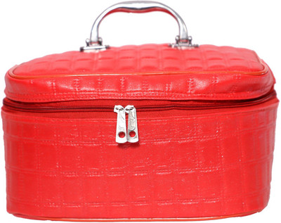 

RK Brands Leather Look Red Giant Size Portable Travel Multipurpose Vanity Box(Red)