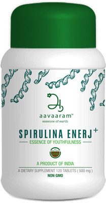 

Aavaaram Spirulina Tablet, Dietary Supplement, 120 Tablets(500 mg)
