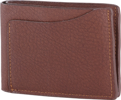 

OM Men Brown Genuine Leather Wallet(5 Card Slots)