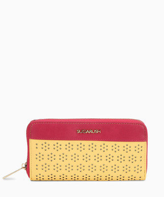 

SUGARUSH Women Yellow, Pink Artificial Leather Wallet(16 Card Slots)