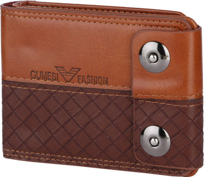 

OM Men Brown Genuine Leather Wallet(3 Card Slots)