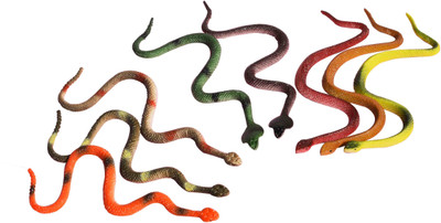 

PTCMart Mini Ruber Snake Gag/Prank Toy Set of 8pcs(Multicolor)(Multicolor)