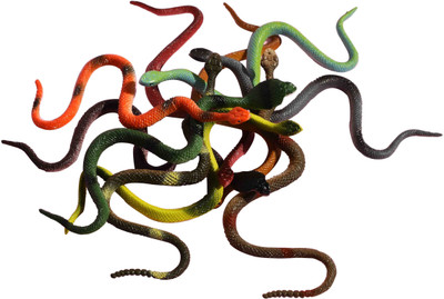

PTCMart Gag/Prank Toy Ruber Snake 10pcs Set(Multicolor)
