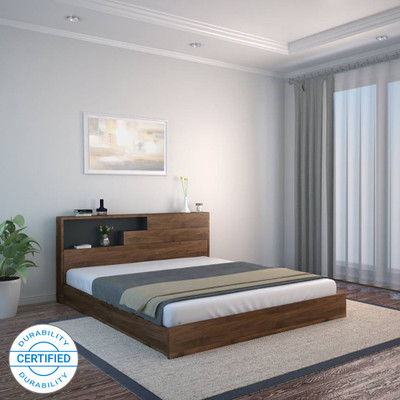 @Home by nilkamal BORDEN Engineered Wood King Bed(Finish Color - Wenge, Delivery Condition - Knock Down) @Home by nilkamal BORDEN Engineered Wood King Bed(Finish Color - Wenge, Delivery Condition - Knock Down)