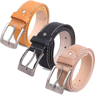 

Kiggo Men Casual, Party, Formal, Evening Black, Tan, Beige Genuine Leather Belt, Black;camel;tan