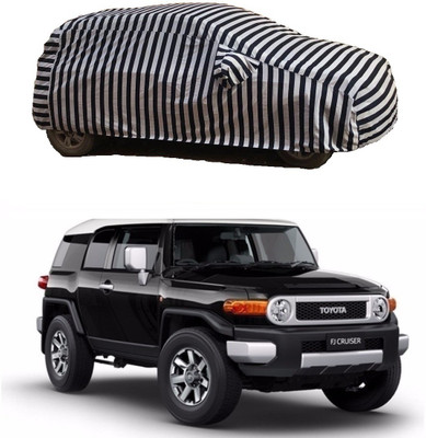 Flipkart SmartBuy Car Cover For Toyota Cruiser (With Mirror Pockets)(White, Black)