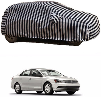 Flipkart SmartBuy Car Cover For Volkswagen Jetta (With Mirror Pockets)(White, Black)