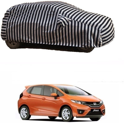 Flipkart SmartBuy Car Cover For Honda Jazz (With Mirror Pockets)(White, Black)