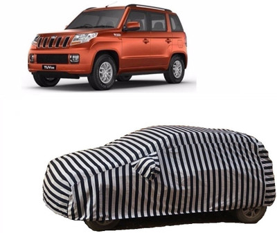 Flipkart SmartBuy Car Cover For Mahindra TUV300 (With Mirror Pockets)(White, Black)