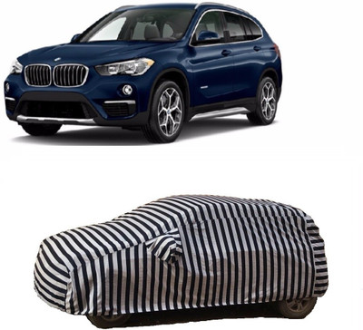 Flipkart SmartBuy Car Cover For BMW X1 (With Mirror Pockets)(White, Black)