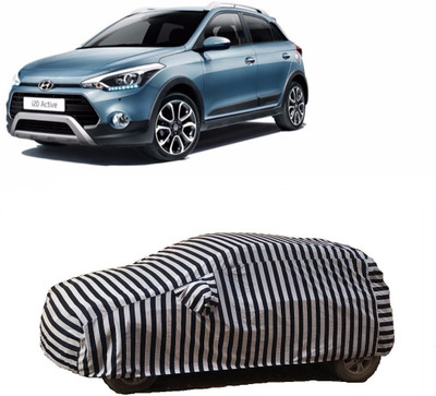 Flipkart SmartBuy Car Cover For Hyundai i20 Active (With Mirror Pockets)(White, Black)