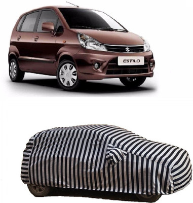 Flipkart SmartBuy Car Cover For Maruti Suzuki Zen (With Mirror Pockets)(White, Black)