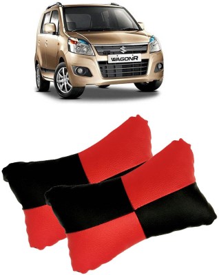 SHOOLIN Black, Red Leatherite Car Pillow Cushion for Maruti Suzuki(Rectangular, Pack of 2)