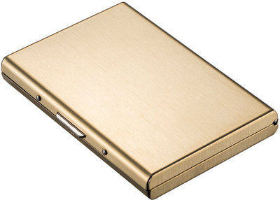 

Flipkart SmartBuy Exclusive Gold Water-Resistant RFID Protected Credit Cards Case for Women & Men Stainless Steel Wallet 6 Card Holder(Set of 1, Gold)