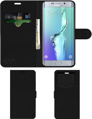 ACM Flip Cover for Samsung Galaxy S6 Plus Edge(Black, Cases with Holder, Pack of: 1)