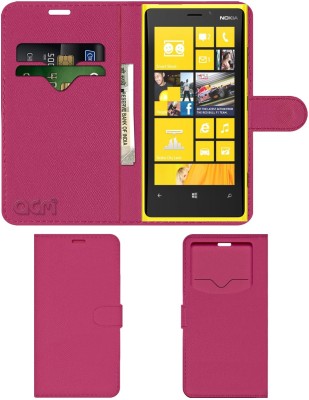 ACM Flip Cover for Nokia Lumia 920(Pink, Cases with Holder, Pack of: 1)
