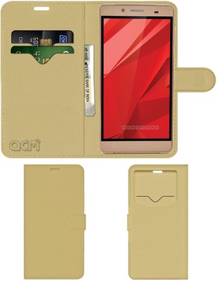 ACM Flip Cover for Iball Andi 5.5h Weber 4g(Gold, Cases with Holder, Pack of: 1)