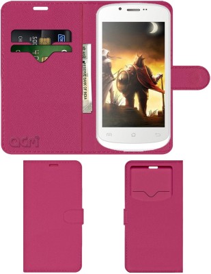 ACM Flip Cover for Celkon A225(Pink, Cases with Holder, Pack of: 1)