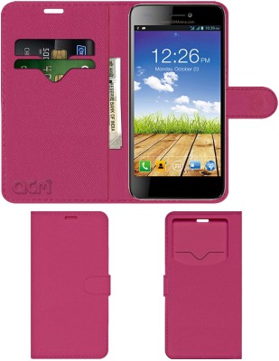 ACM Flip Cover for Micromax Canvas Knight Cameo A290(Pink, Cases with Holder, Pack of: 1)
