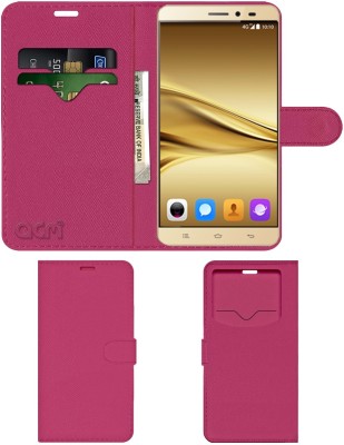 ACM Flip Cover for Celkon Diamond 4g(Pink, Cases with Holder, Pack of: 1)