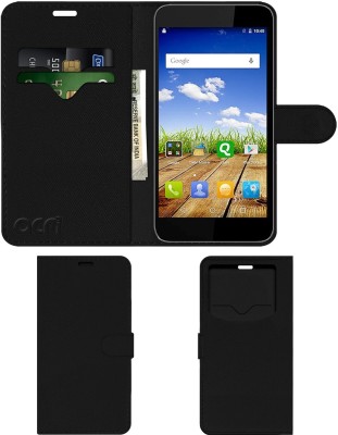 ACM Flip Cover for Micromax Canvas Mega E353(Black, Cases with Holder, Pack of: 1)