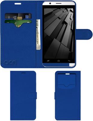 ACM Flip Cover for Intex Cloud Force(Blue, Cases with Holder, Pack of: 1)