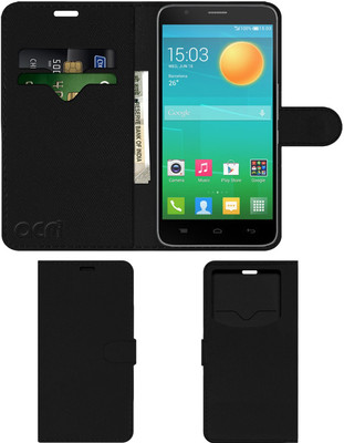 ACM Flip Cover for Alcatel Onetouch Flash(Black, Cases with Holder, Pack of: 1)