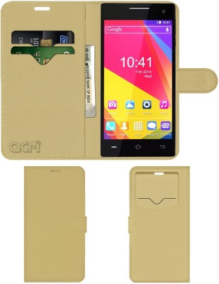 ACM Flip Cover for Try Good One Honor U9(Gold, Cases with Holder, Pack of: 1)