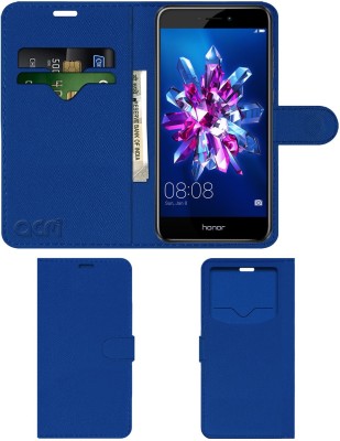 ACM Flip Cover for Huawei Honor 8 Lite(Blue, Cases with Holder, Pack of: 1)