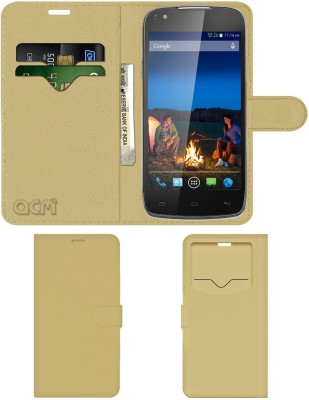 ACM Flip Cover for Xolo Q700s+ Plus(Gold, Cases with Holder, Pack of: 1)