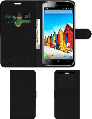 ACM Flip Cover for Micromax Superfone Canvas 3 A116(Black, Cases with Holder, Pack of: 1)
